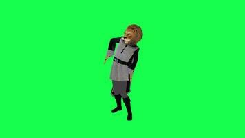 3d animated lion in gray black dress dancing hip hop from right angle isolated video