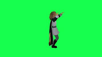 3d leeuw in grijs zwart kleding dansen heup hop chroma sleutel geïsoleerd links hoek Aan video