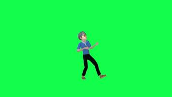 verde pantalla joven chico jugando guitarra aislado frente ángulo croma llave video