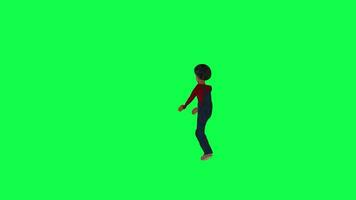 chroma sleutel jong jongen dansen salsa voorkant hoek groen scherm video