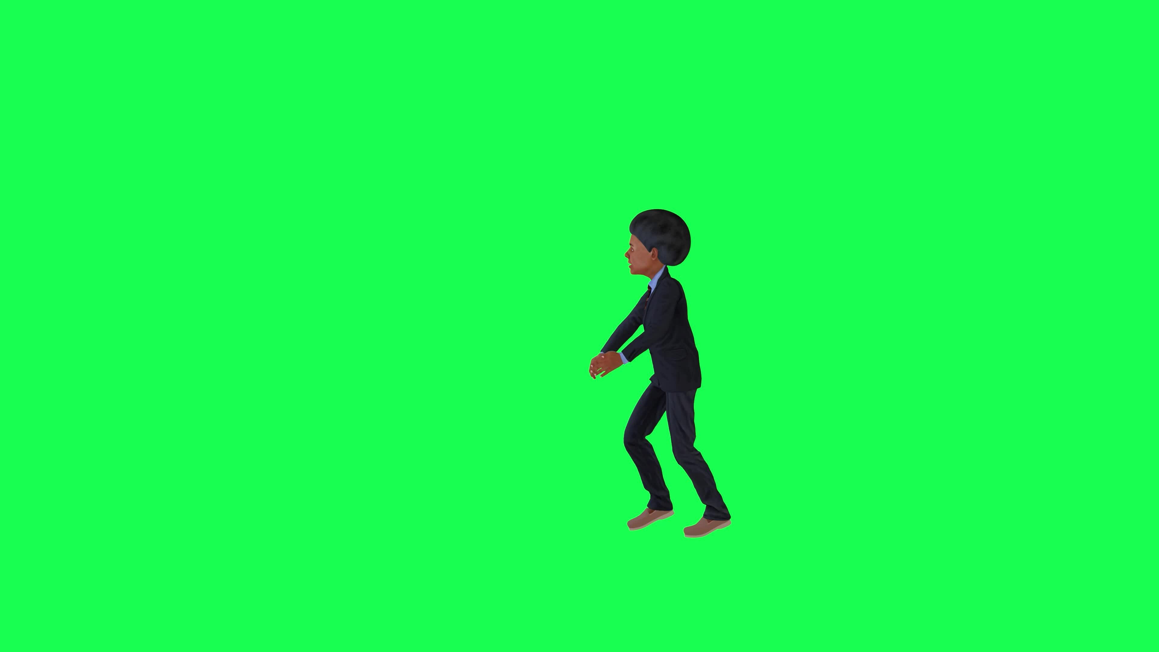 Green screen suit boy dancing salsa, left angle chroma key 36626151
