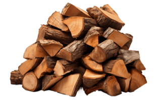 AI generated Firewood Logs Isolated on Transparent Background Generative AI png