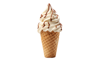 ai gerado gelo creme cone em transparente fundo, png formato