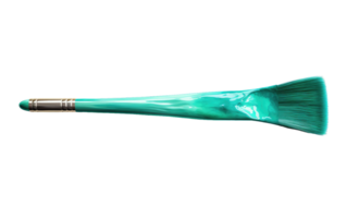 AI generated Turquoise Watercolor Paint Brush on Transparent background png