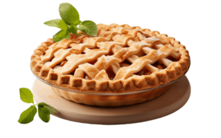 ai generado manzana tarta con transparencia png