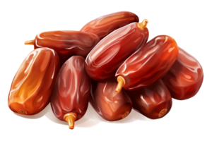 AI generated Luscious Date Fruit on Transparent background png