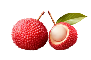 ai generado Fresco lychee Fruta en transparente antecedentes png