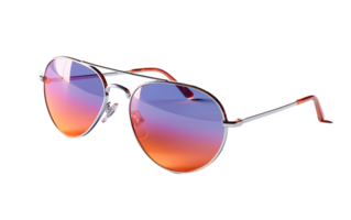 ai generado Gafas de sol en transparente antecedentes png