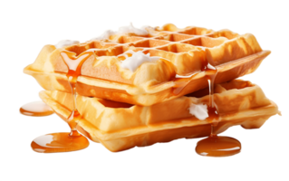 AI generated High-Quality Waffle Isolated on Transparent Background png