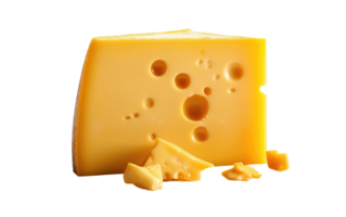 ai généré fromage tranche sur transparent Contexte png