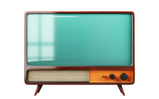 AI generated Television on Transparent Background png