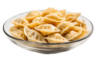 ai generiert klar Ravioli Portion im Gericht isoliert auf transparent Hintergrund generativ ai png