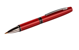 AI generated Red Pen Isolated on Transparent Background png