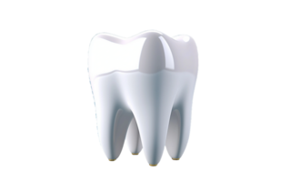 AI generated Tooth on Transparent Background png