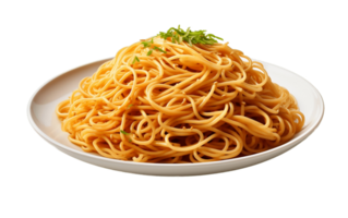 ai genererad isolerat asiatisk spaghetti på transparent bakgrund generativ ai png