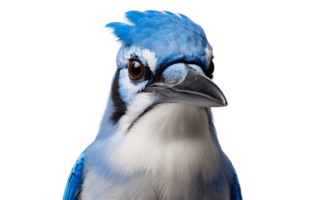 ai généré bleu geai oiseau isolé sur transparent Contexte png