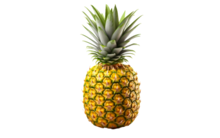 ai generato ananas su trasparente sfondo, png formato