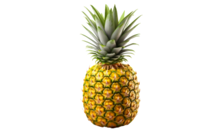 ai genererad ananas på transparent bakgrund, png formatera