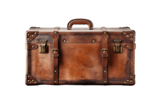 AI generated Old Suitcase Isolated on Transparent Background png