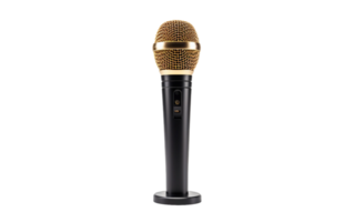 ai généré microphone sur transparent arrière-plan, png format