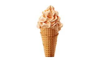 ai gerado gelo creme cone em transparente fundo, png formato