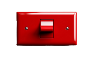 AI generated Red Button Isolated on Transparent Background png