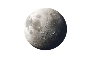 AI generated Moon on Transparent Background, PNG format