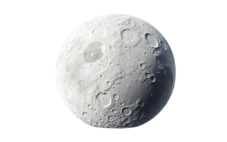 AI generated Moon on Transparent Background, PNG format