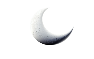 AI generated Half Moon on Transparent Background, PNG format