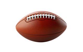 AI generated American Football on Transparent Background, PNG format
