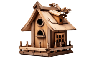 AI generated Clear Rustic Nesting Box Isolated on Transparent Background Generative AI png