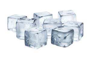 ai généré la glace cubes sur transparent Contexte png