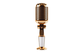 ai généré microphone sur transparent arrière-plan, png format