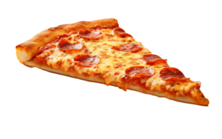 ai generiert Pizza Scheibe auf transparent Hintergrund, png Format