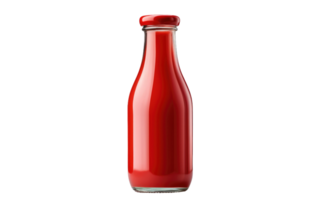 ai généré rouge sauce bouteille sur transparent Contexte png