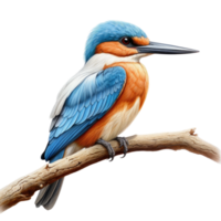 AI generated 3D Guam Kingfisher, on transparent background. png