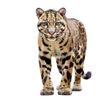 AI generated Realistic Formosan Clouded Leopard, on transparent background. png