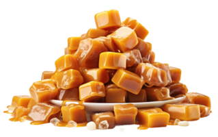 AI generated Caramel Candies on Transparent background png