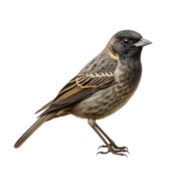 AI generated Dusky Seaside Sparrow, on transparent background. png