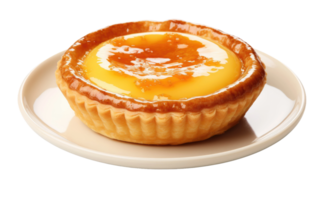 AI generated Delicious Egg Tart on Transparent background png