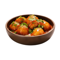 AI generated Dum Aloo Dish, on transparent background. png