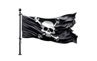 ai generiert Pirat des Kapitäns Banner auf transparent Hintergrund png