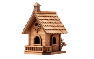 AI generated Wooden Birdhouse Offering a Cozy Retreat on Transparent background png