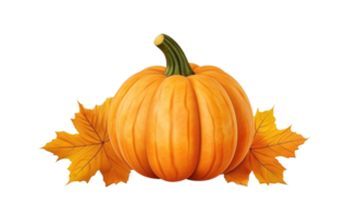 AI generated Autumn Pumpkin on Transparent background png