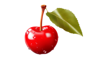 ai gerado vibrante acerola cereja em transparente fundo png