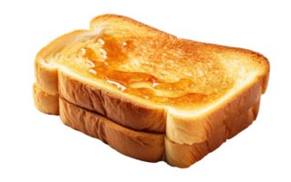 ai generiert Scheibe von Toast auf transparent Hintergrund png