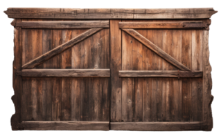 AI generated Old Wooden Barn Door A Rustic Transformation on Transparent background png