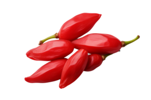 AI generated Vibrant Goji Berry Illustration on Transparent background png