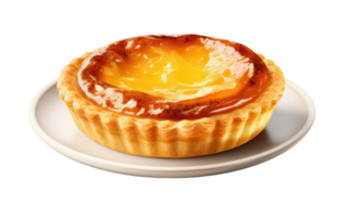 AI generated Egg Tart on Transparent background png