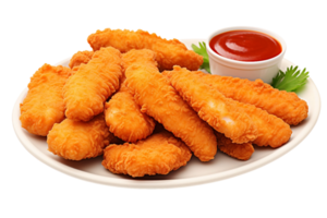 AI generated Succulent Chicken Tenders on Transparent Background png